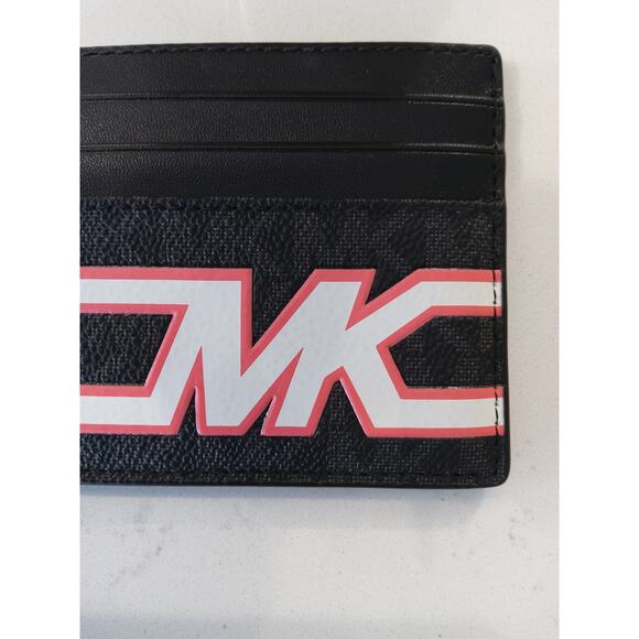 Michael Kors NWT Cooper Tall Card case Black Pink White Graphic Unique 4x3.25 in - Picture 4 of 7